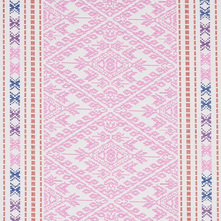 Schumacher 80612 Ruiz Jacquard Pink fabric swatch