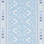 Schumacher 80611 Ruiz Jacquard Sky fabric swatch