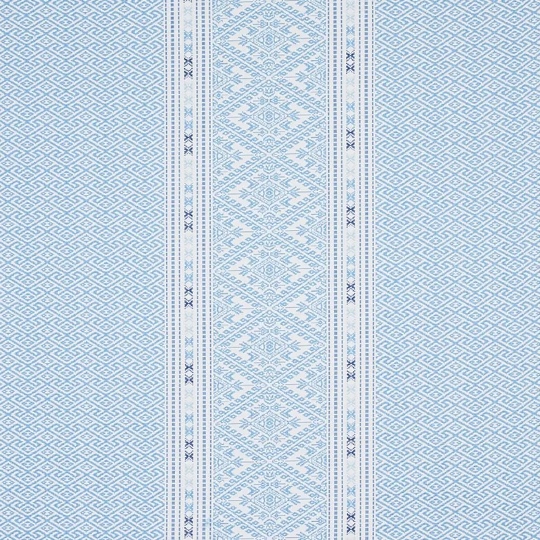 Schumacher 80611 Ruiz Jacquard Sky fabric swatch