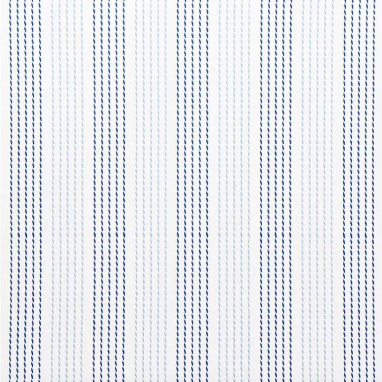 Schumacher 75320 Running Stitch Blues fabric swatch