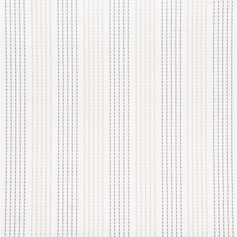 Schumacher 75323 Running Stitch Charcoal & Sand fabric swatch