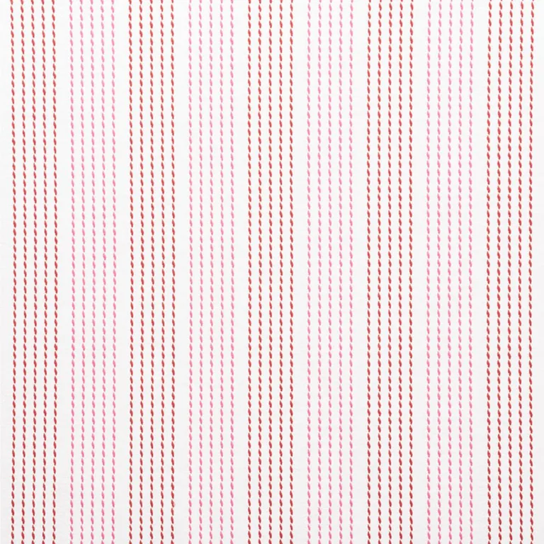 Schumacher 75321 Running Stitch Red & Pink fabric swatch
