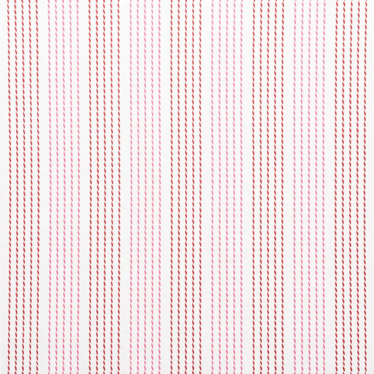 Schumacher 75321 Running Stitch Red & Pink fabric swatch