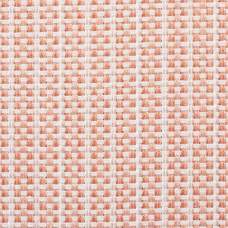 Schumacher 73884 Rustic Basketweave Coral fabric swatch
