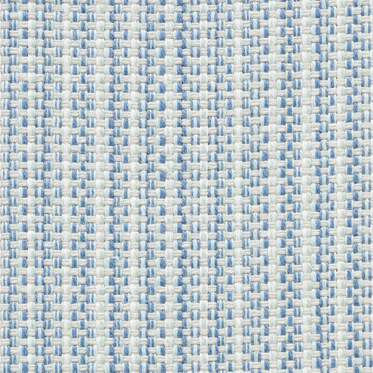 Schumacher 73882 Rustic Basketweave Sky fabric swatch