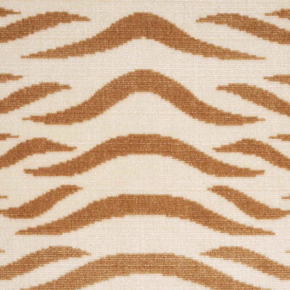 Schumacher 82951 Sabi Tiger Velvet Camel fabric swatch