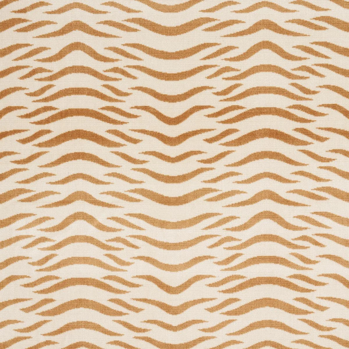 Schumacher 82951 Sabi Tiger Velvet Camel fabric swatch