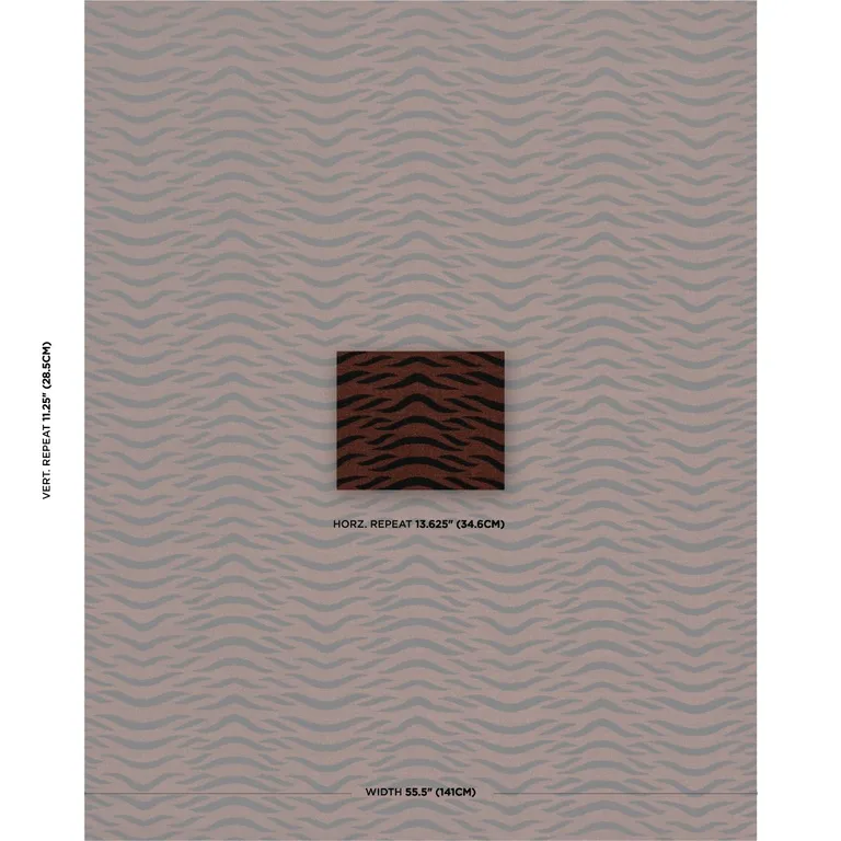 Schumacher 82950 Sabi Tiger Velvet Java fabric swatch