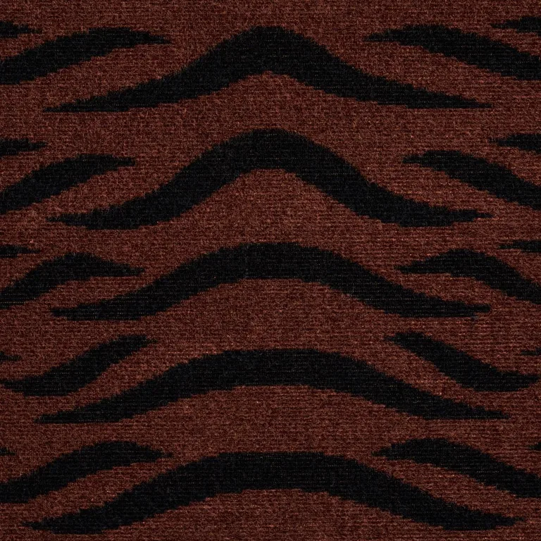 Schumacher 82950 Sabi Tiger Velvet Java fabric swatch