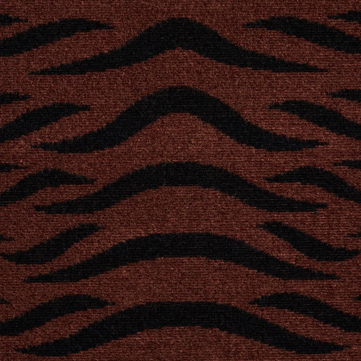 Schumacher 82950 Sabi Tiger Velvet Java fabric swatch