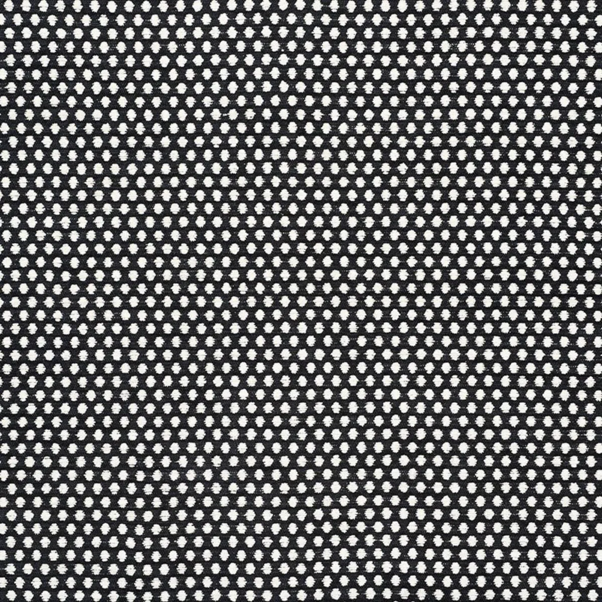 Schumacher 54601 Sabina Ivory & Black fabric swatch