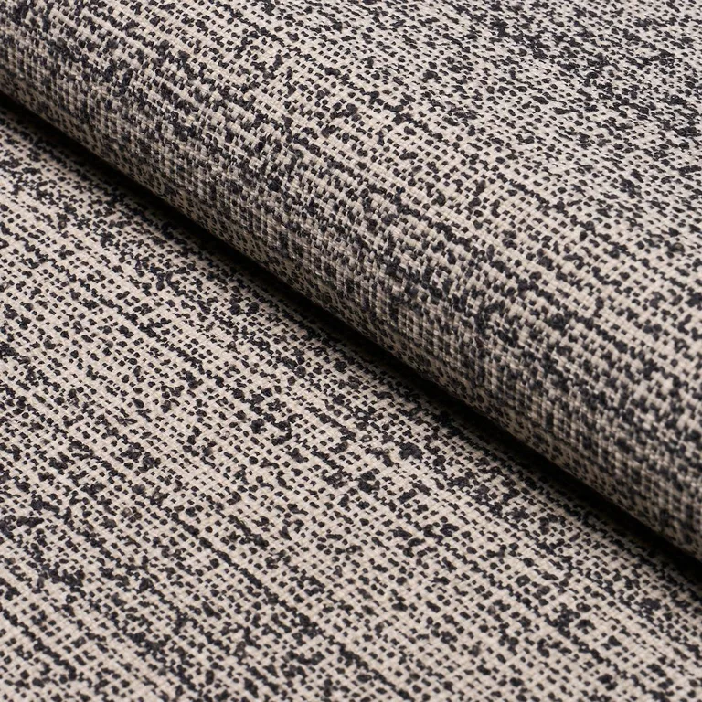 Schumacher 84152 Sadie Indoor/Outdoor Black On Natural fabric swatch