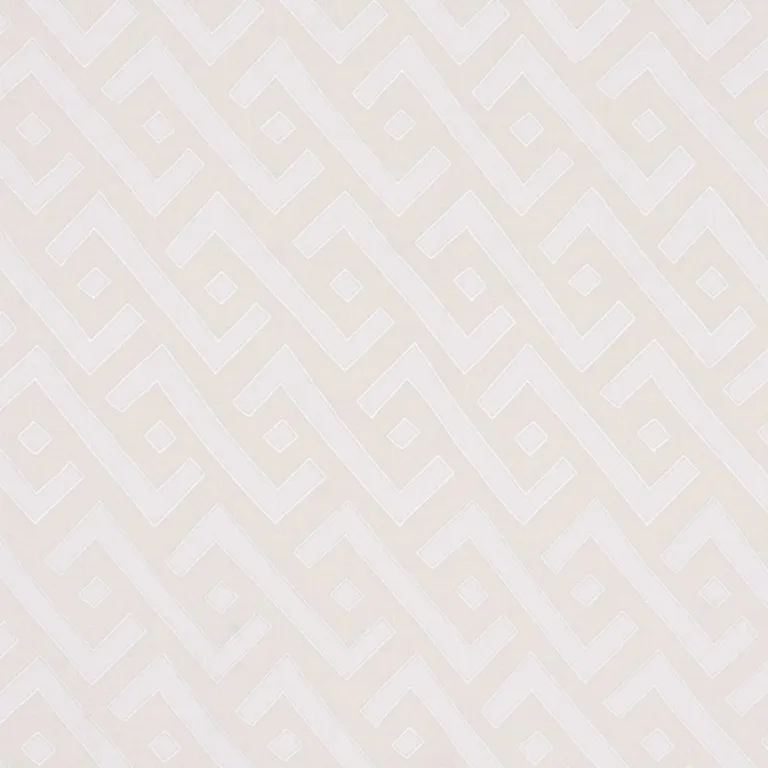 Schumacher 72041 Safari Appliqué Ivory fabric swatch
