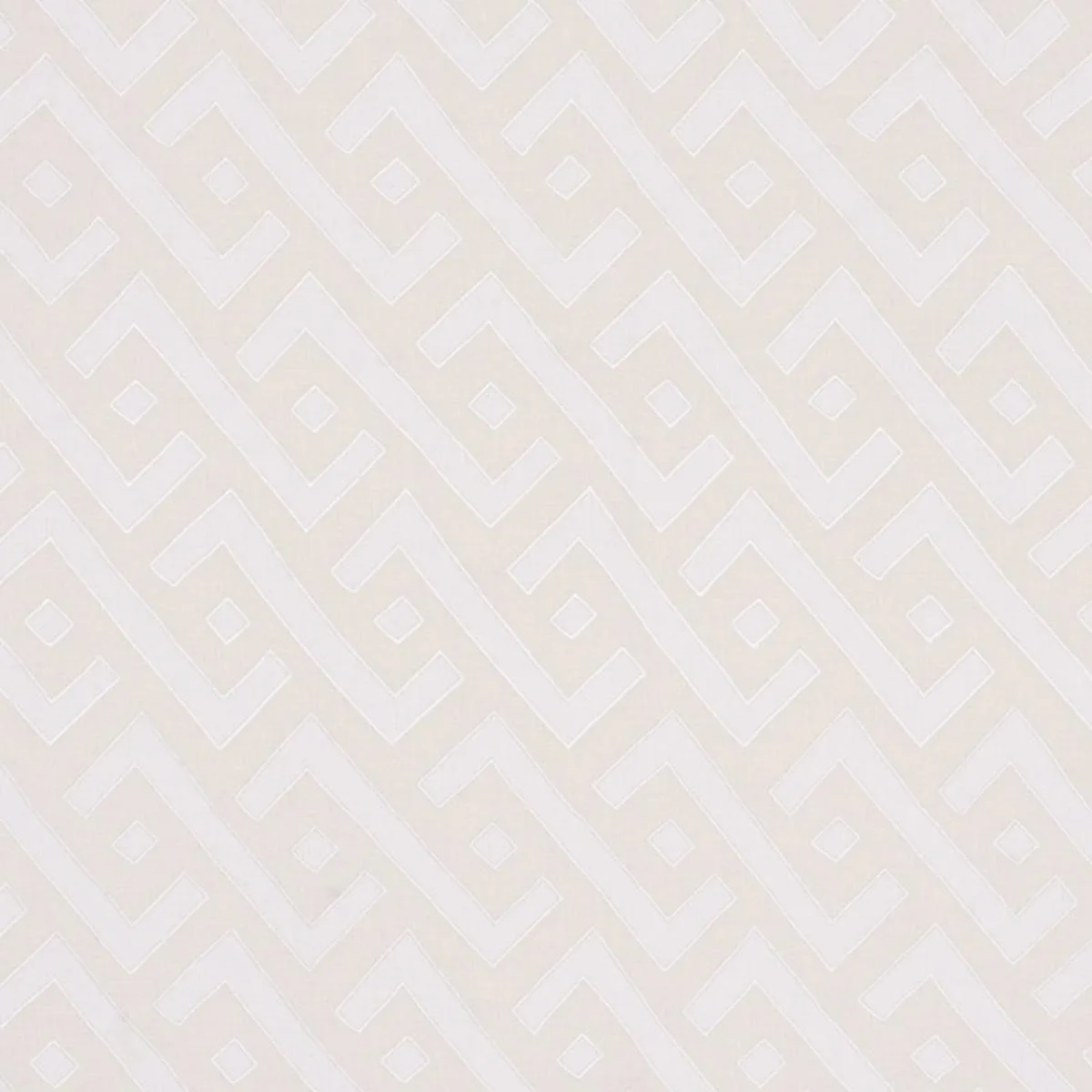 Schumacher 72041 Safari Appliqué Ivory fabric swatch