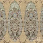 Schumacher RF904CR63 Safavid Bouquet Celadon fabric swatch