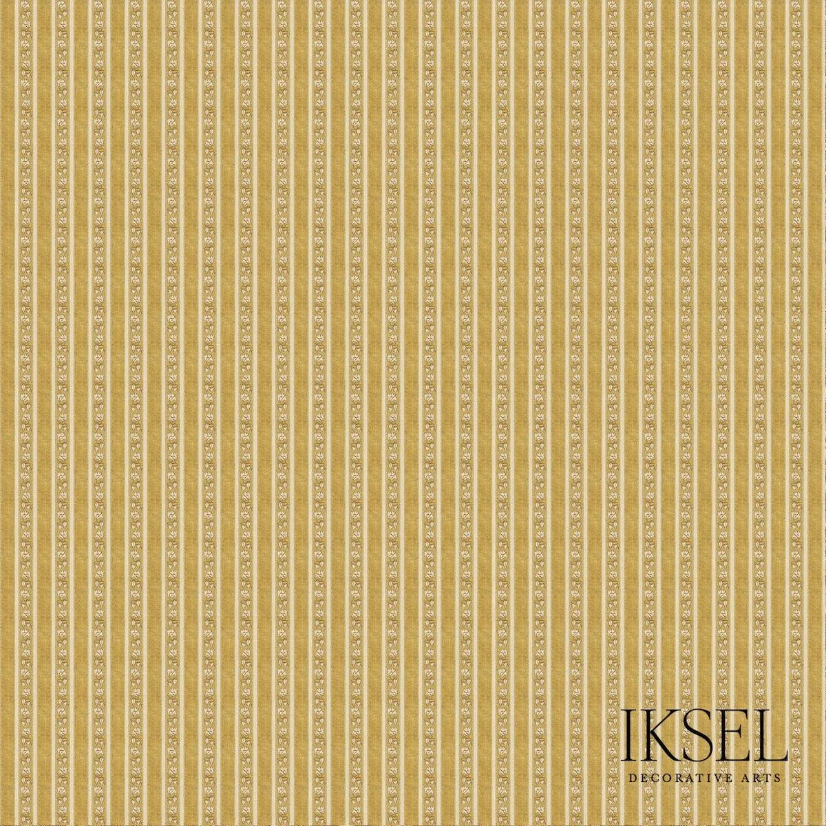 Schumacher RF928CR71 Safavid Golden Stripe Gold fabric swatch