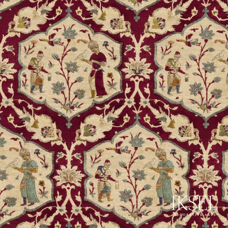 Schumacher RF932CS01 Safavid Medallions Original fabric swatch
