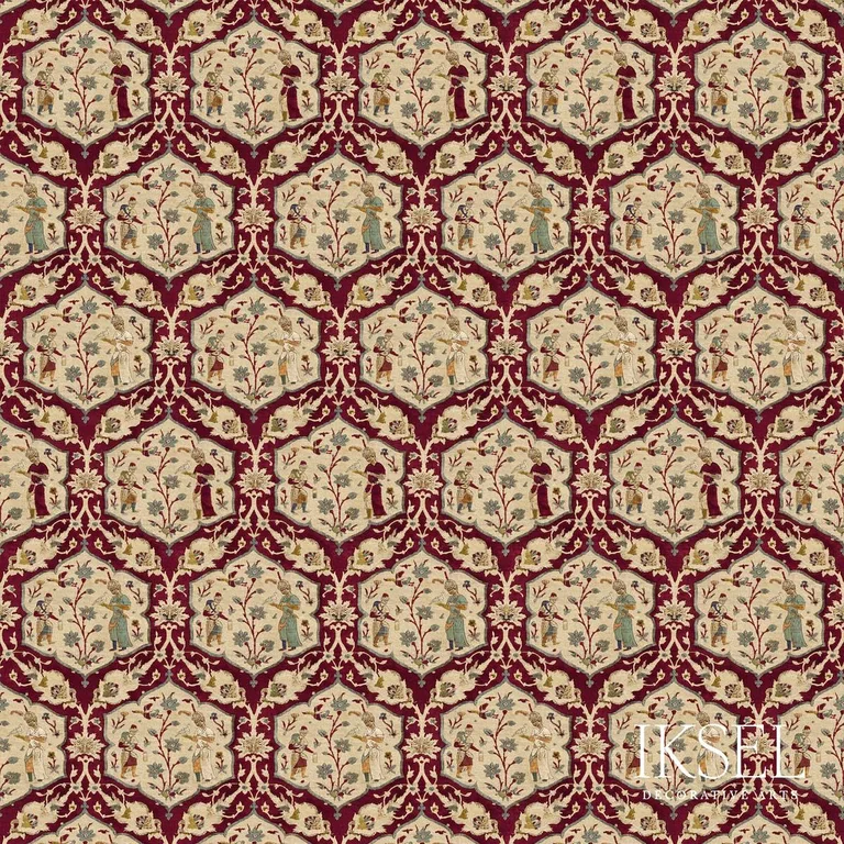 Schumacher RF932CS01 Safavid Medallions Original fabric swatch