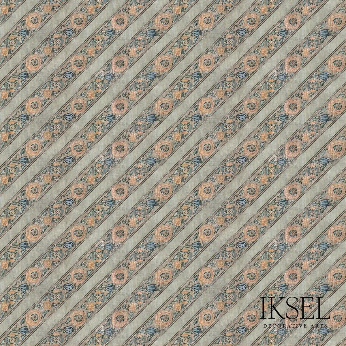 Schumacher RF926CS01 Safavid Ribbons Original fabric swatch