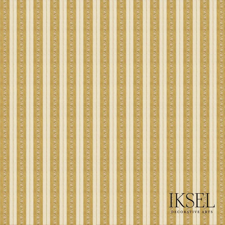Schumacher RF929CR71 Safavid Wide Stripe Gold fabric swatch