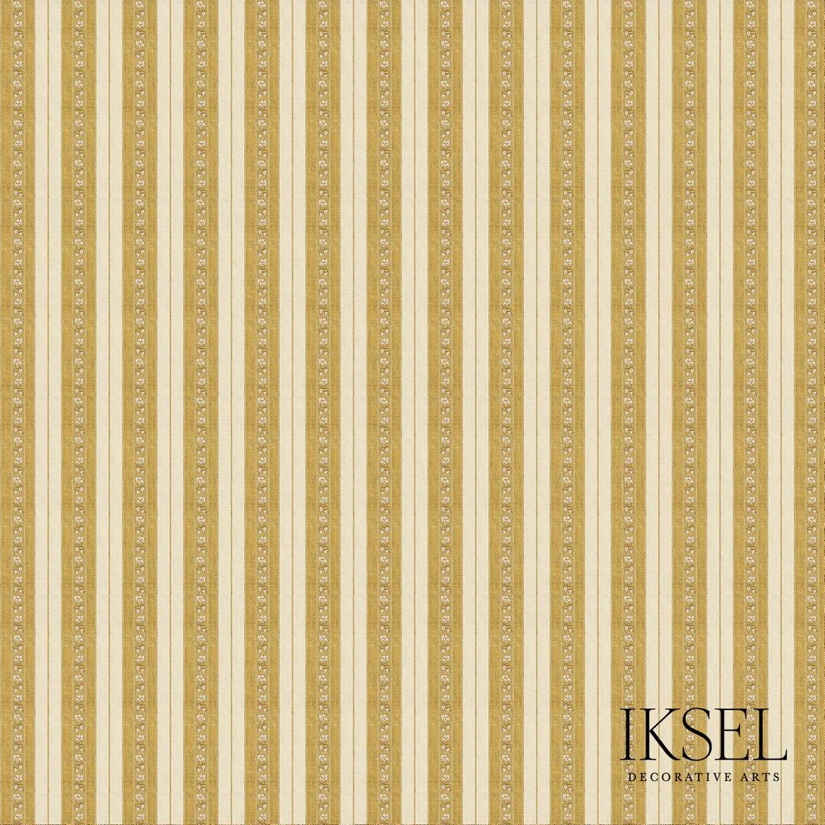 Schumacher RF929CR71 Safavid Wide Stripe Gold fabric swatch