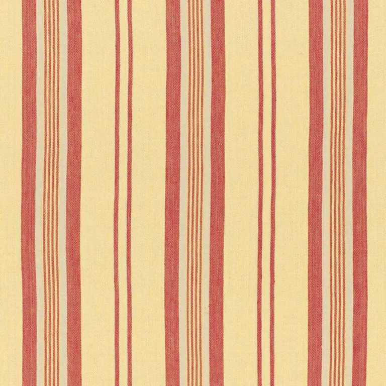 Schumacher 54153 Sagaponic Linen Stripe Berry fabric swatch