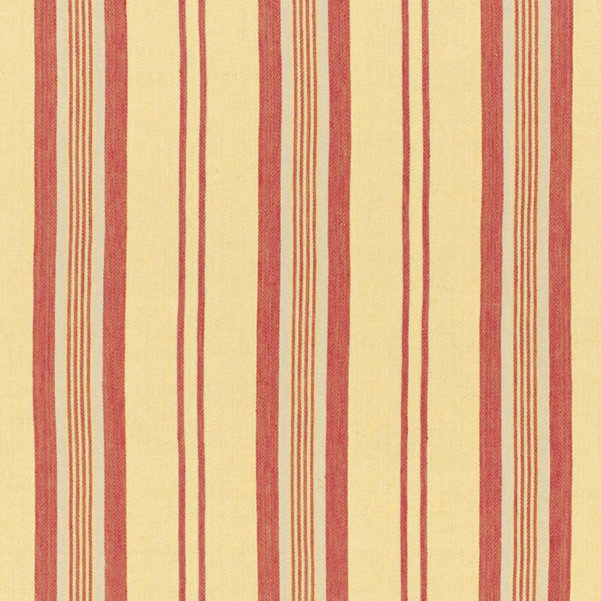Schumacher 54153 Sagaponic Linen Stripe Berry fabric swatch