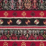 Schumacher 87470 Sahane Pomegranate Red fabric swatch
