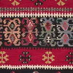 Schumacher 87470 Sahane Pomegranate Red fabric swatch