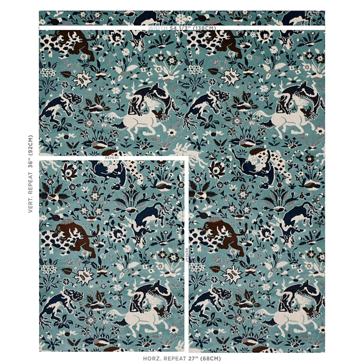 Schumacher 80171 Saint Ambrose Velvet Cadet fabric swatch
