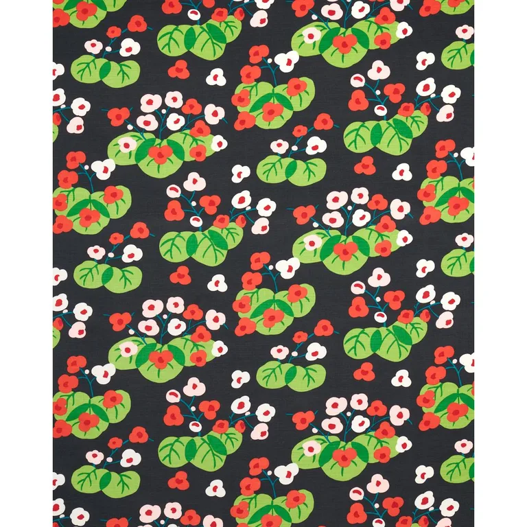 Schumacher 177482 Saku Soft Black fabric swatch