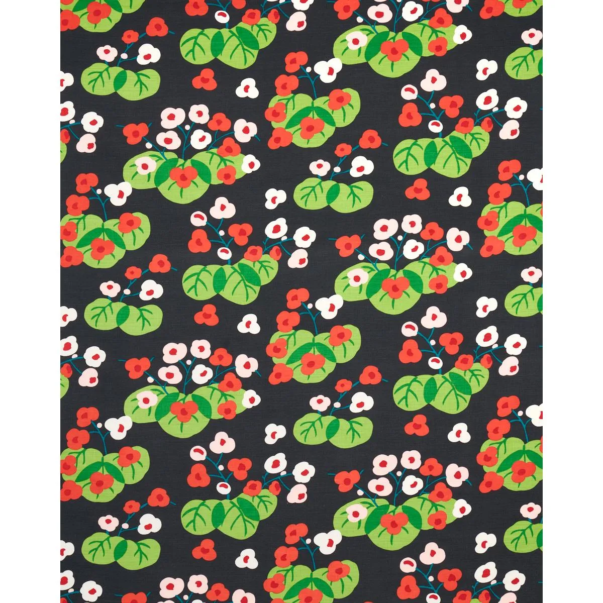 Schumacher 177482 Saku Soft Black fabric swatch