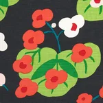 Schumacher 177482 Saku Soft Black fabric swatch