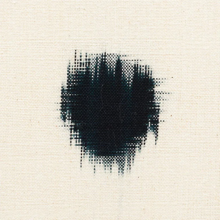 Schumacher 72342 Sakuru Ikat Black fabric swatch