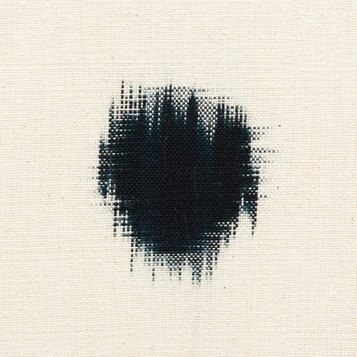 Schumacher 72342 Sakuru Ikat Black fabric swatch