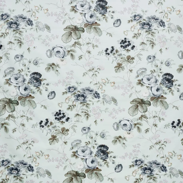 Schumacher 178150 Salisbury Chintz Celadon fabric swatch