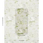 Schumacher 178156 Salisbury Chintz Taupe fabric swatch