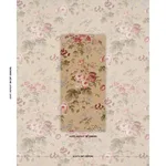 Schumacher 178158 Salisbury Chintz Tobacco fabric swatch
