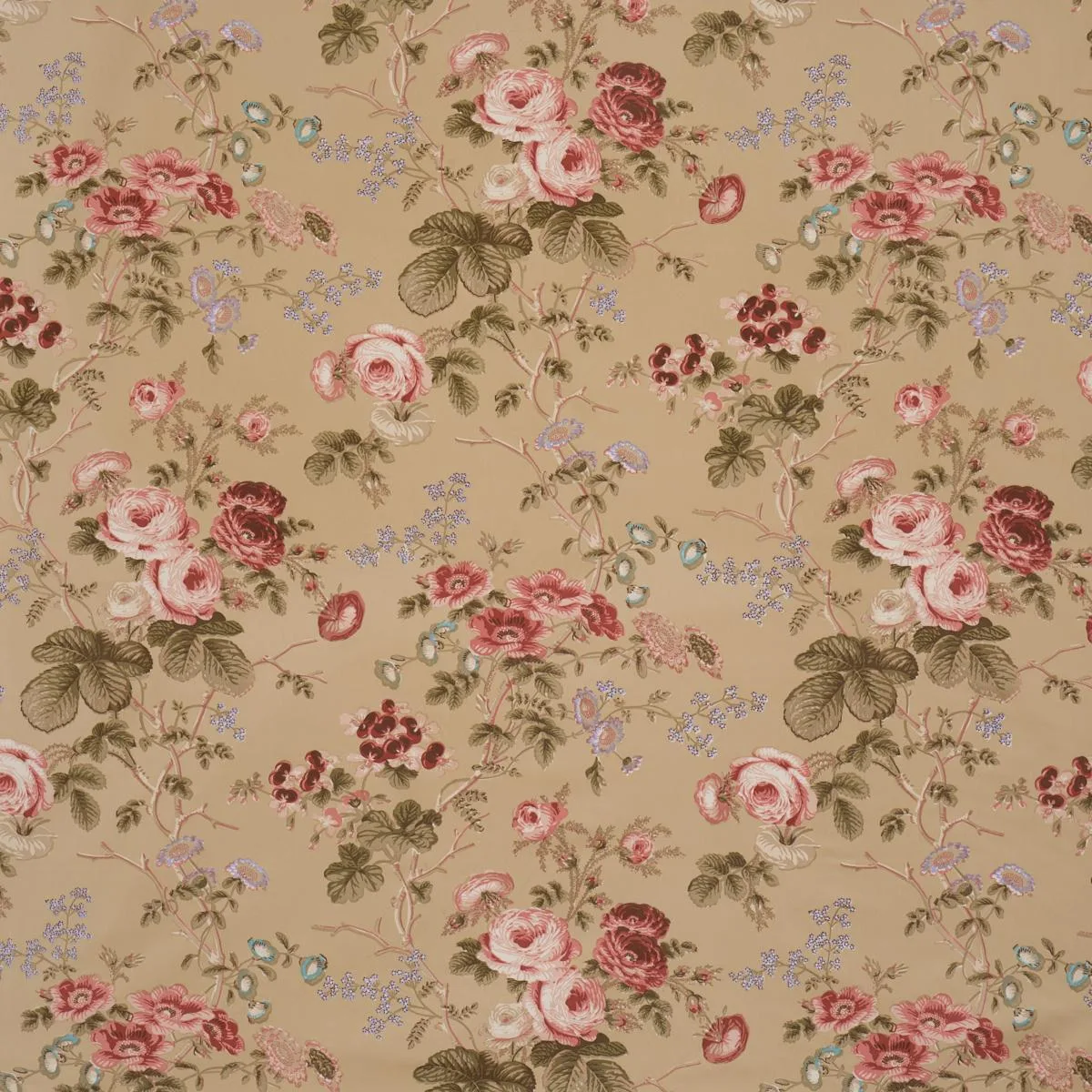 178158 Salisbury Chintz Tobacco Fabric