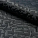 Schumacher 71190 Salon Matelassé Satin Ebony fabric swatch