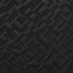 Schumacher 71190 Salon Matelassé Satin Ebony fabric swatch