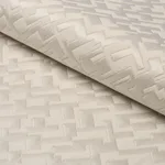 Schumacher 71191 Salon Matelassé Satin Limestone fabric swatch
