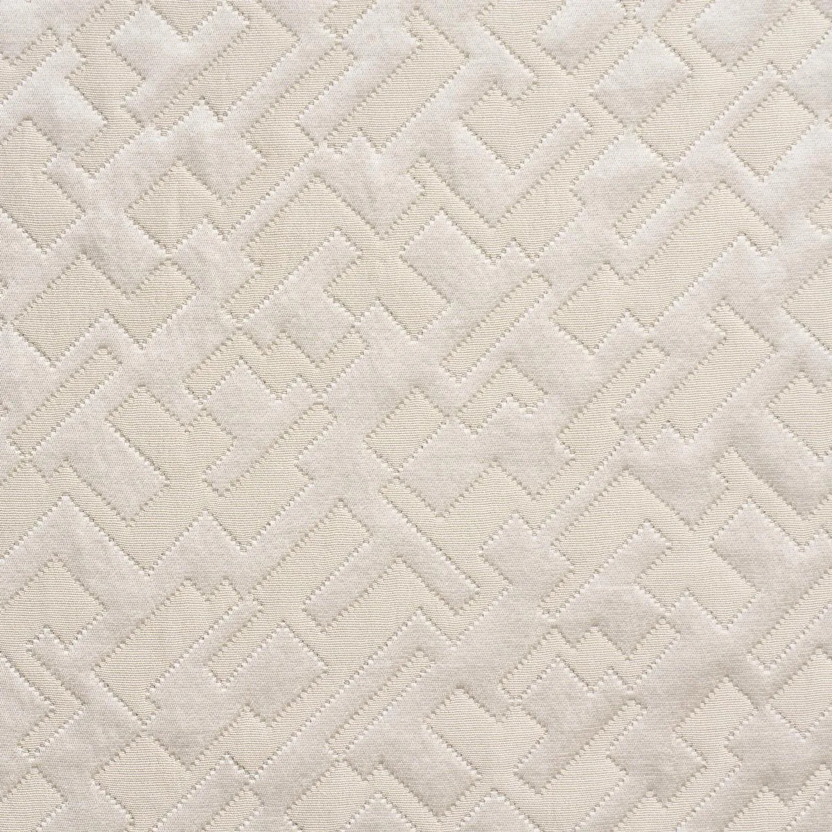 Schumacher 71191 Salon Matelassé Satin Limestone fabric swatch