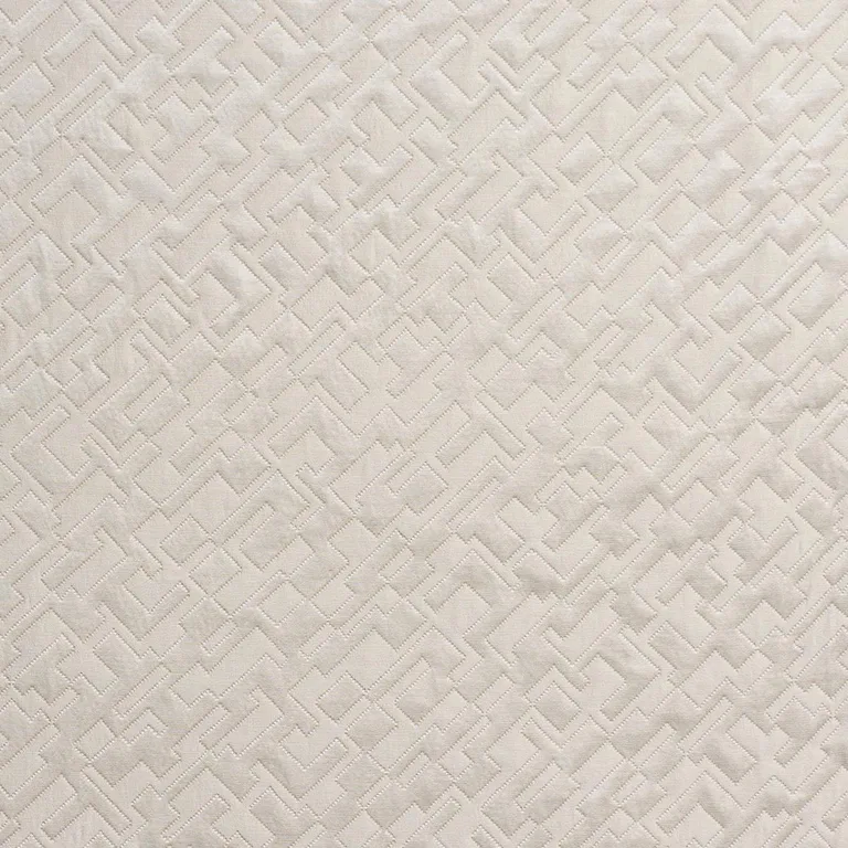 Schumacher 71191 Salon Matelassé Satin Limestone fabric swatch