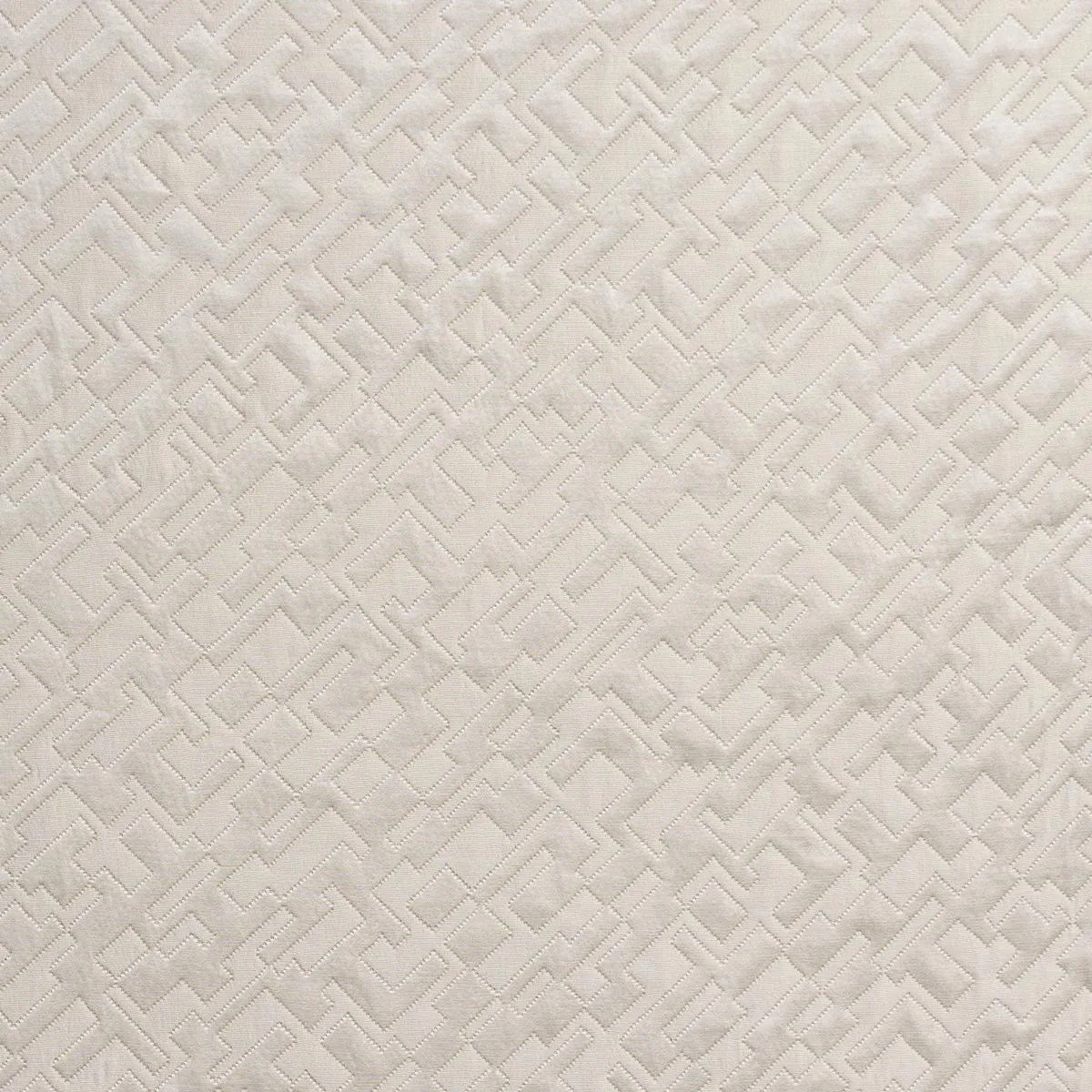 Schumacher 71191 Salon Matelassé Satin Limestone fabric swatch