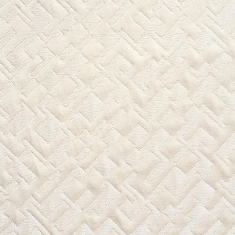 Schumacher 71192 Salon Matelassé Satin Pearl fabric swatch