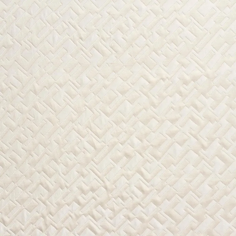Schumacher 71192 Salon Matelassé Satin Pearl fabric swatch
