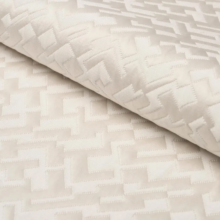 Schumacher 71192 Salon Matelassé Satin Pearl fabric swatch
