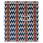 Schumacher 80242 Samar Ikat Velvet Blue fabric swatch