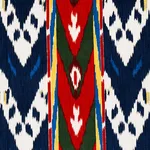 Schumacher 80242 Samar Ikat Velvet Blue fabric swatch